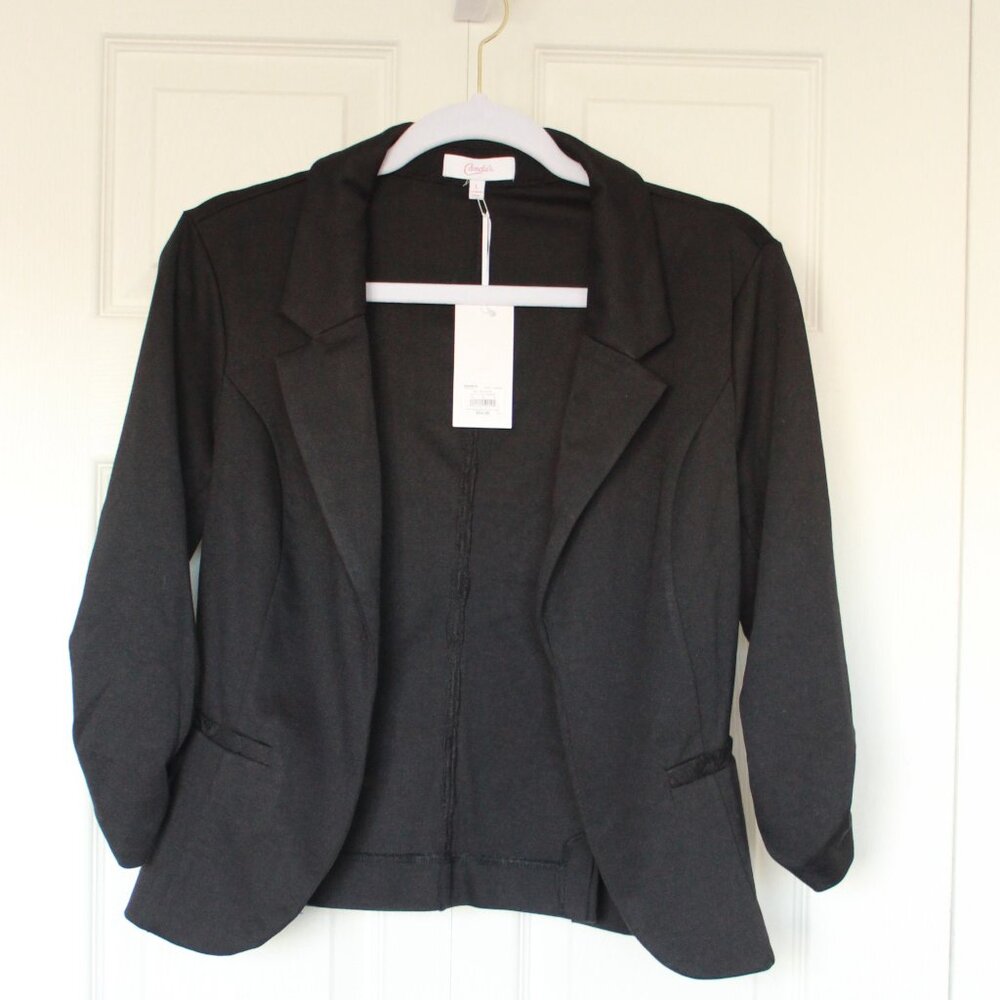 Candie's black knit blazer size Large